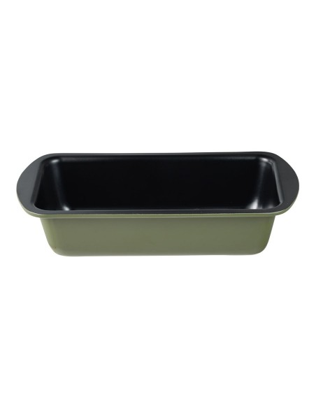 Molde rectangular de acero al carbono, para horno, experto, verde oliva, 25.5 x 13,3 x 5,7 cm