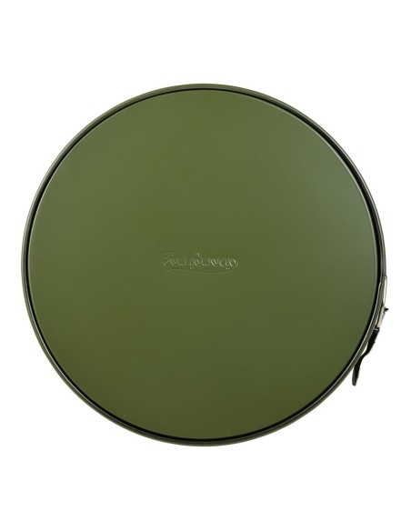 Molde redondo desmontable de acero al carbono, para horno, experto, verde oliva, ø26 x 6,8 cm