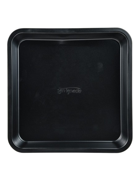 Bandeja cuadrada de acero al carbono, para horno, experto, verde oliva, 26 x 26 x 3,5 cm