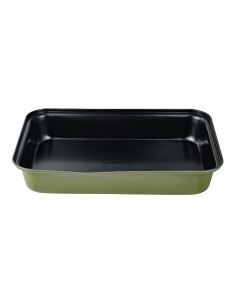 Bandeja rectangular de acero al carbono, para horno, experto, verde oliva, 34 x 23,7 x 6 cm 2