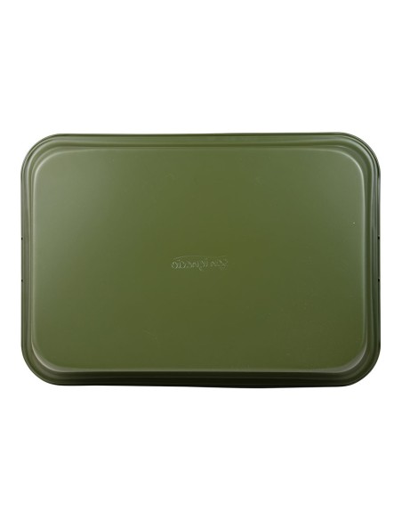 Bandeja rectangular de acero al carbono, para horno, experto, verde oliva, 34 x 23,7 x 6 cm
