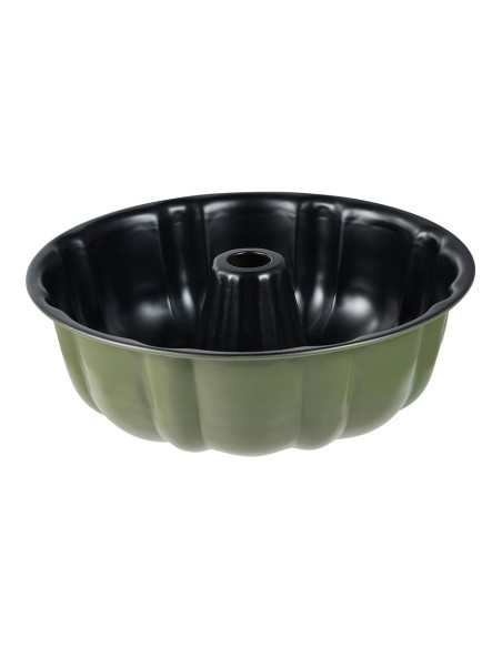 Molde redondo de acero al carbono, para horno, experto, verde oliva, ø25,5 x 8 cm