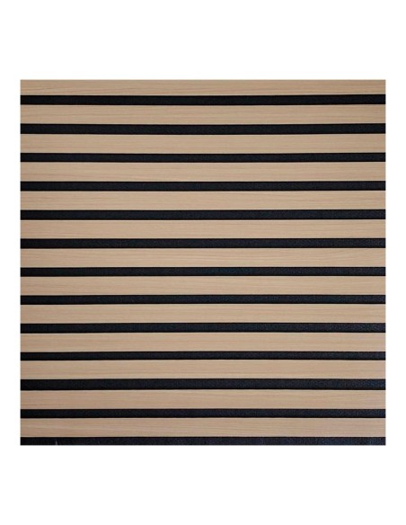 Revestimiento autoadhesivo 3d, color roble con fondo de fieltro gris antracita, loseta de 58x58cm, 6 unidades