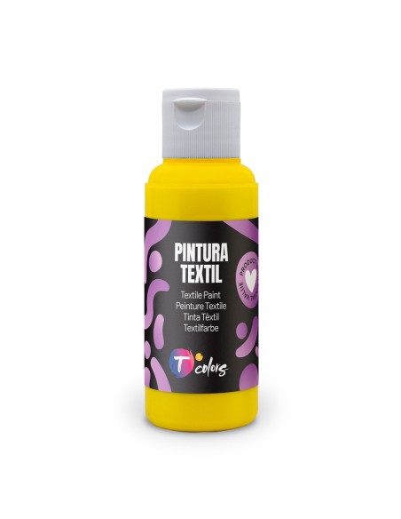 Pintura textil amarilla, 80 ml
