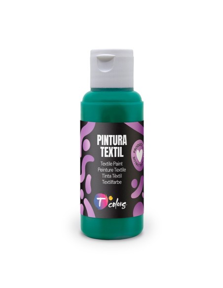Pintura textil verde oscuro, 80 ml