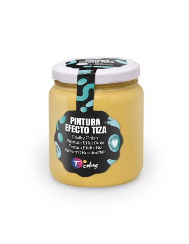 Pintura efecto tiza mostaza, 175 ml