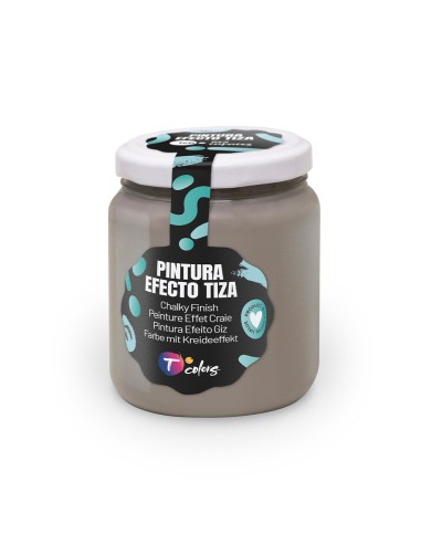 Pintura efecto tiza gris humo, 175 ml