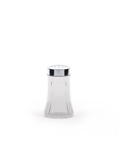 Salero de cristal con tapón cromado modelo 1969