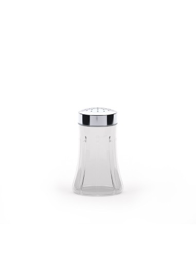 Salero de cristal con tapón cromado modelo 1969