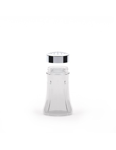 Salero de cristal con tapón cromado modelo 1969