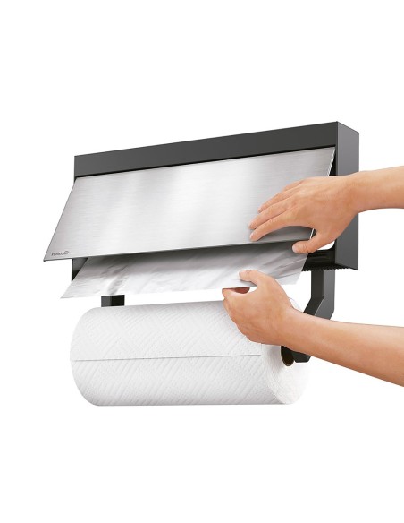 Triple dispensador de pared para rollos, tango, 38 x 6 x 17 cm