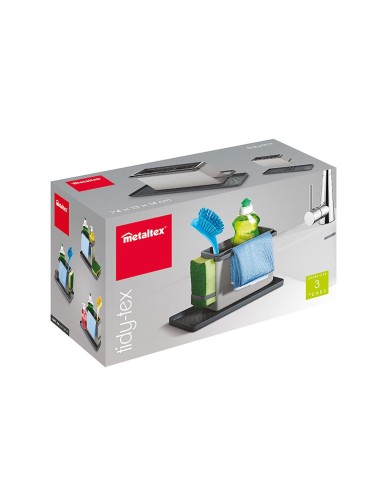 Organizador de fregadero tidy-tex, gris, 24 x...