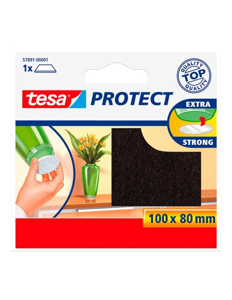 Fieltro antirasguño marrón, 80 x 100 mm