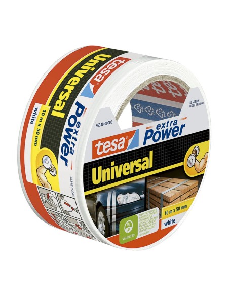 Cinta americana extra power universal blanca, 50 mm x 10 m