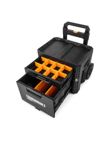 Caja de herramientas con ruedas de 2 cajones...