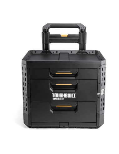Caja de herramientas con 3 cajones, ruedas y cierre stacktech, 53 x 40,5 x 47,7 cm