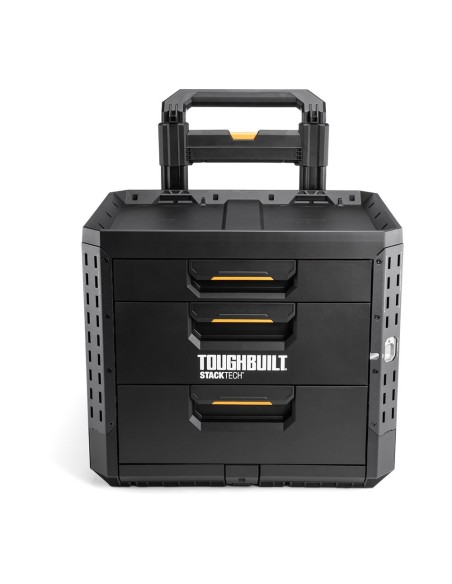 Caja de herramientas con 3 cajones, ruedas y cierre stacktech, 53 x 40,5 x 47,7 cm
