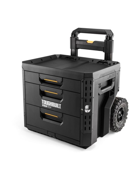 Caja de herramientas con 3 cajones, ruedas y cierre stacktech, 53 x 40,5 x 47,7 cm