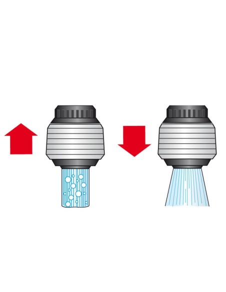 Atomizador-ducha con economizador, blanco y cromado, blue line, 11 cm