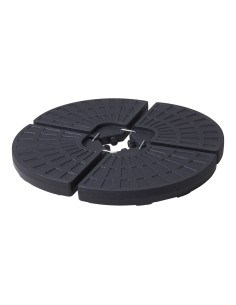 Base negra para sombrilla 4 piezas, 48 x 48 x 7,5 cm