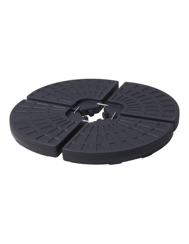 Base negra para sombrilla 4 piezas, 48 x 48 x 7,5 cm