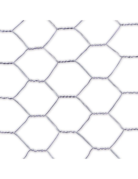 Malla metalica de triple torsion galvanizada cuadro: 19x0,7mm / 0,5x10m