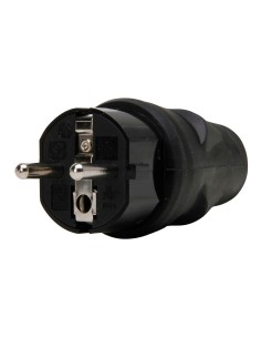 Clavija 2p+t 16a 250 v, ip20, negra, máx. 3 x 1,5 mm²