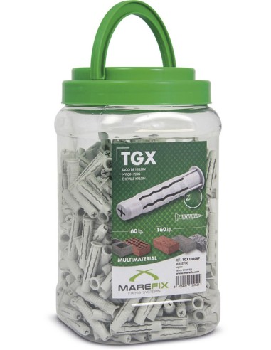 Taco nylon 4 expansiones, gl, ø6 x 30 mm, bote...