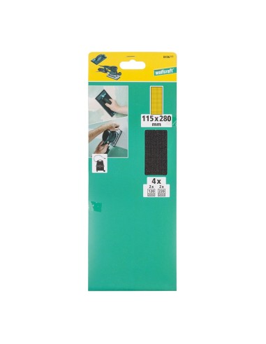 Hojas de lija 115 x 280 mm, 2 x grano 120 + 2 x...