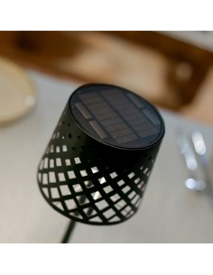 Lámpara solar de sobremesa negra gretita, ø12 x 30 cm 2