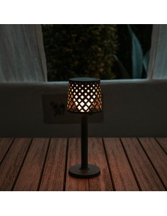 Lámpara de sobremesa antracita gretita, ø11,7 x 31 cm