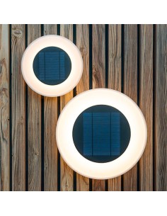 Aplique led solar wally 27, blanco, ø27 x 5 cm