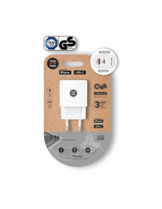 Cargador usb-c + usb-a, 12 w, blanco