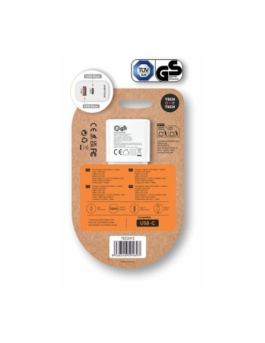 Cargador usb-c + usb-a, 12 w, blanco + cable...
