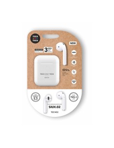 Auriculares inalámbricos bluetooth siux.02, tws 2, 6 h, blancos