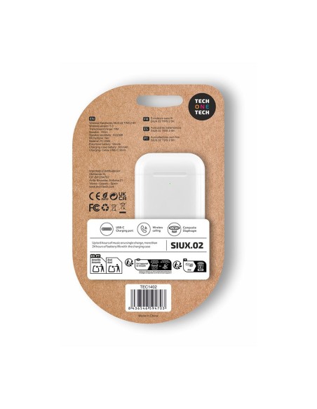 Auriculares inalámbricos bluetooth siux.02, tws 2, 6 h, blancos