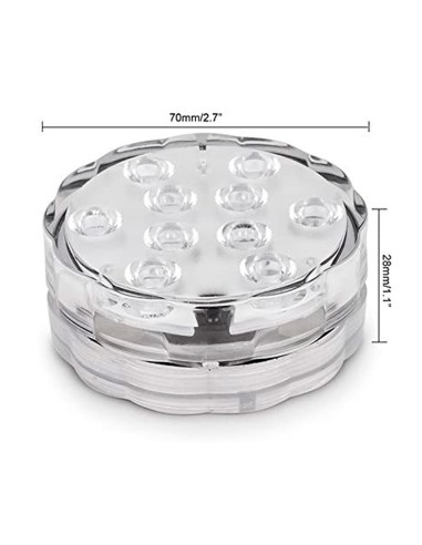 Luces led rgb sumergibles, a pilas con mando,...