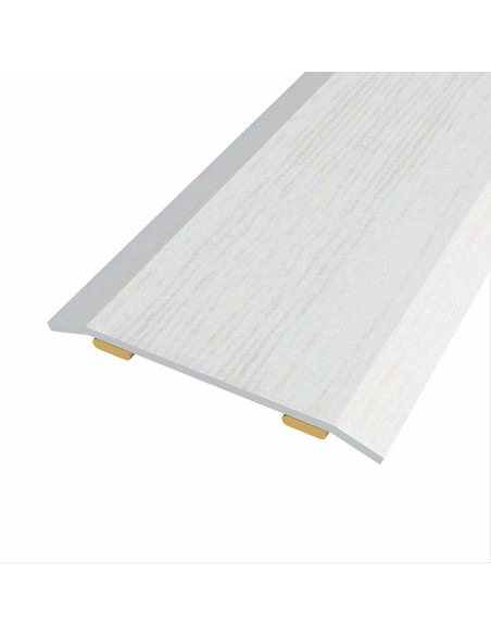 Junta de acero para mismo nivel, 40 x 3,5 mm, adhesiva, flooring, roble gris claro, 83 cm.