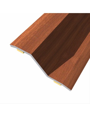 Junta de acero para desnivel 8-14 mm, adhesiva, flooring, sapeli, 83 x 3,6 cm