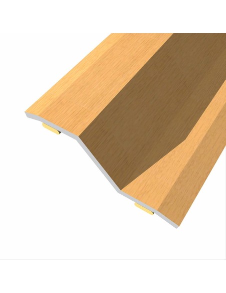 Junta de acero para desnivel 8-14 mm, adhesiva, flooring, roble, 83 x 3,6 cm