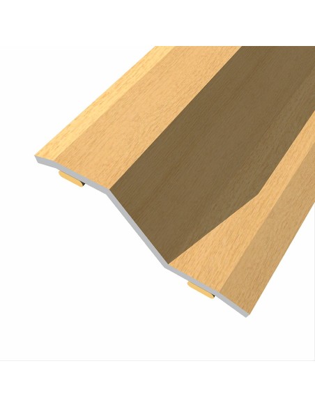 Junta de acero para desnivel 8-14 mm, adhesiva, flooring, roble rústico, 83 x 3,6 cm