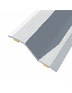 Junta de acero para desnivel 8-14 mm, adhesiva, flooring, roble gris claro, 83 x 3,6 cm