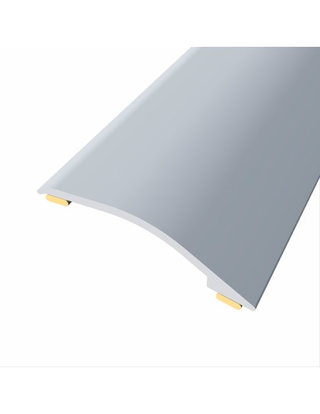 Junta de aluminio para desnivel 3-12 mm, adhesiva, quick & pro, plata, 166 x 3,8 cm