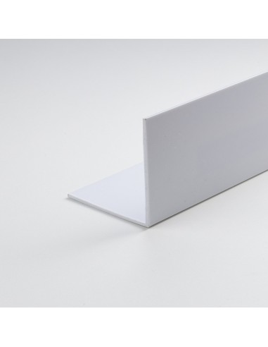 Perfil bricolaje ángulo pvc blanco satinado 1000 x 30 x 30 mm