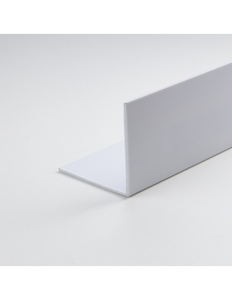 Perfil bricolaje ángulo pvc blanco satinado 1000 x 40 x 40 mm
