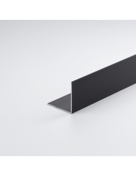 Perfil bricolaje ángulo aluminio negro mate 1000 x 10 x 10 mm