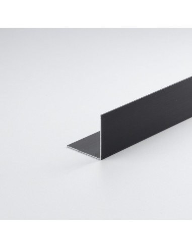 Perfil bricolaje ángulo aluminio negro mate 1000 x 25 x 25 mm