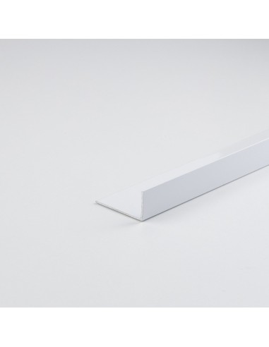 Perfil bricolaje ángulo l aluminio pintado blanco 1000 x 30 x 15 mm