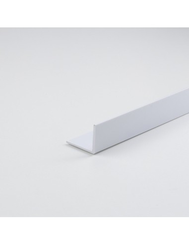 Perfil bricolaje angulo l pvc blanco satinado 1000 x 40 x 10 mm