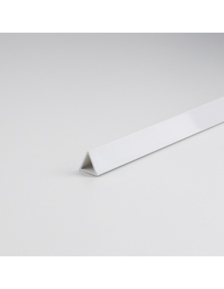Perfil junquillo triangular pvc blanco 1000 x ø12 mm